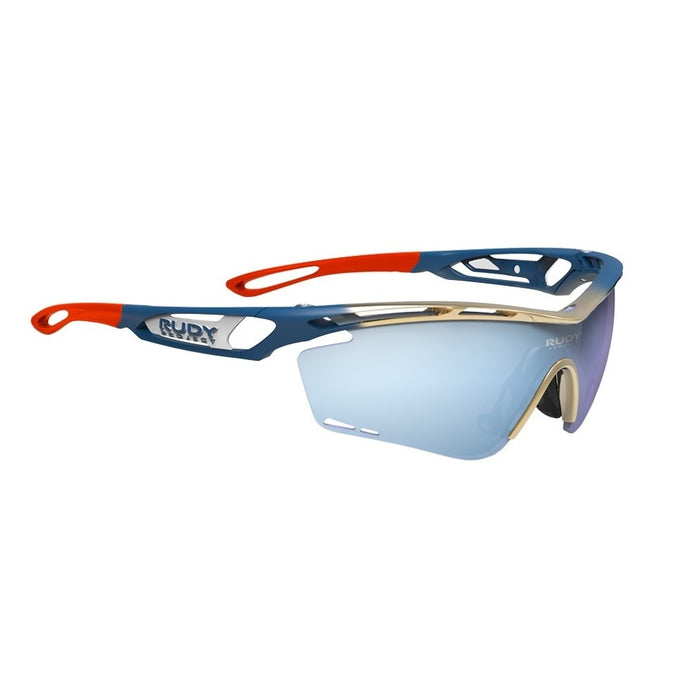 Lentes de ciclismo Rudy Project Tralyx dorado degradado con mica multiláser hielo