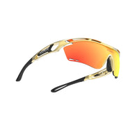 Lentes Rudy Project Tralyx dorado terciopelo vista frontal