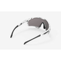 Lentes Rudy Project Cutline blanco brillante utilizados para ciclismo de ruta y gravel