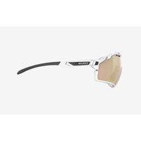 Vista lateral derecha de los lentes Rudy Project Cutline blanco brillante
