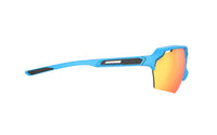 Vista lateral derecha de los lentes Rudy Project Deltabeat Azul Azur Mate