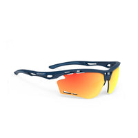 Lentes Rudy Project Propulse azul marino con lente Multiláser Naranja para ciclismo