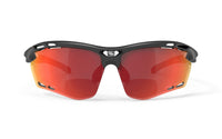 Detalle de la lente RP Optics Multiláser Roja con graduación integrada +1.50
