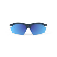 Vista frontal de los lentes Rudy Project Rydon Azul Navy Mate con mica Multiláser Azul