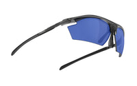 Vista frontal de los lentes Rudy Project Rydon Crystal Ash con mica Multiláser Deep Blue