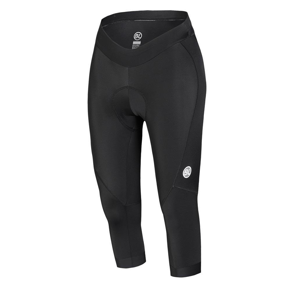 Licra de ciclismo 3/4 para mujer Bicycle Line Freccia negra con badana Goose