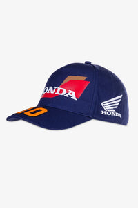 Gorra Luca Marini Dual Honda 10 negra vista frontal
