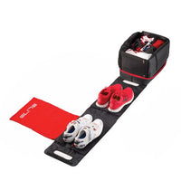 Interior organizado de la mochila Elite Tri Box para triatlón