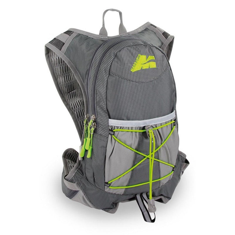 Mochila Marsupio Dafla 25 gris con verde para senderismo, viajes y actividades outdoor
