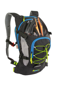 Mochila Marsupio Energy negra con azul vista frontal