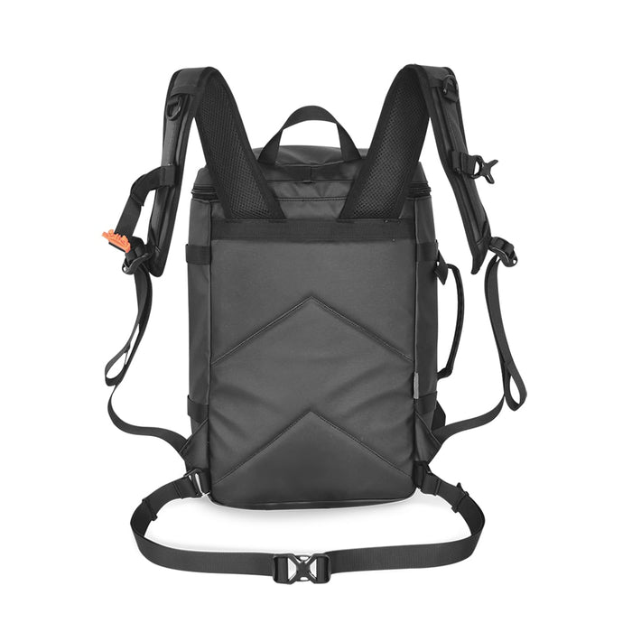 Vista trasera de la mochila Marsupio Jet PR 20 con respaldo transpirable