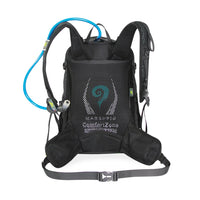Vista trasera de la mochila Marsupio See 20 color negro con sistema Comfort Zone Mesh