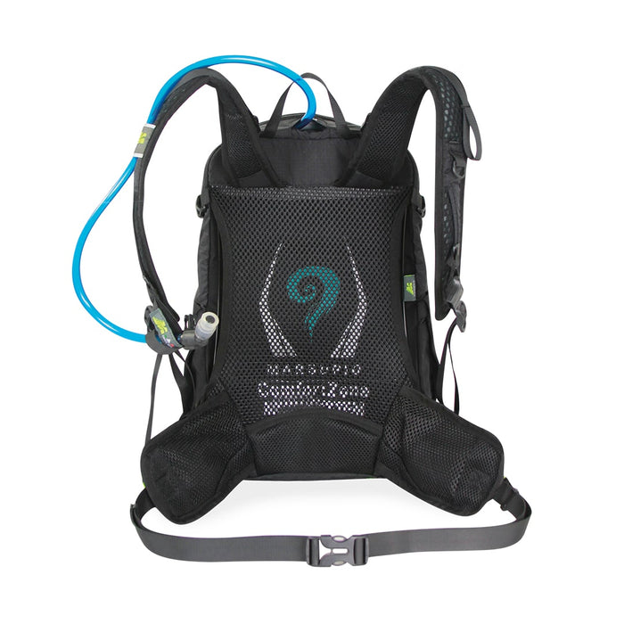 Vista trasera de la mochila Marsupio See 20 color negro con sistema Comfort Zone Mesh