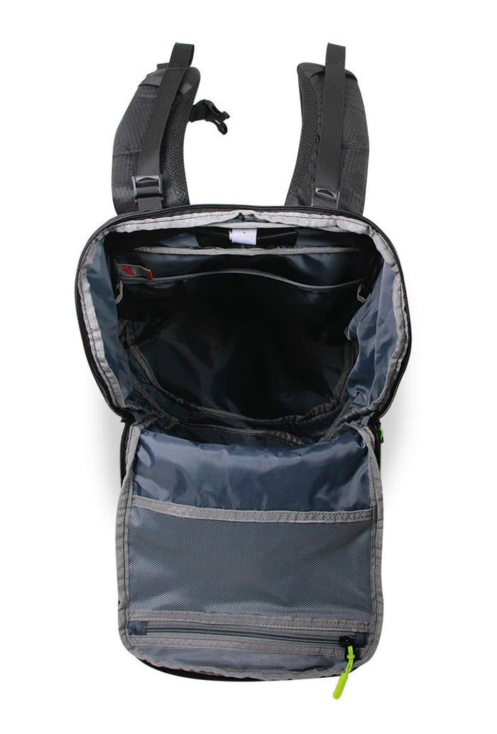 Interior y compartimento principal de la mochila Marsupio Share 28 azul