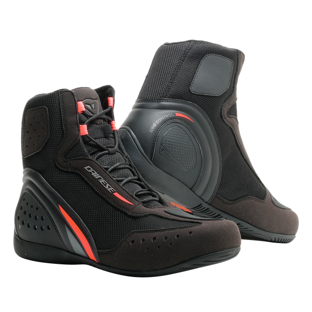 Tenis motociclista Dainese Motorshoe D1 rojo con membrana impermeable