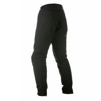 Vista lateral del pantalón para moto Dainese Amsterdam D-Dry negro con diseño touring