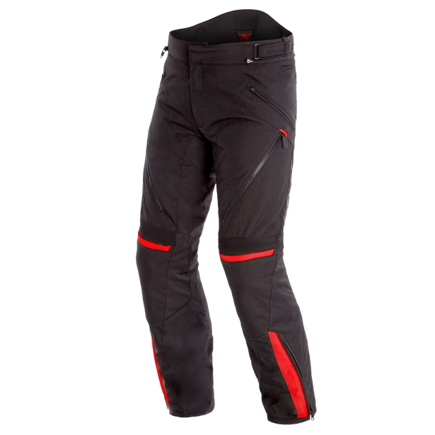 Pantalón para moto Dainese Tempest 2 D-Dry negro rojo impermeable para touring y carretera