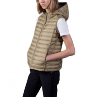 Vista lateral de chaleco Parajumpers Winona beige
