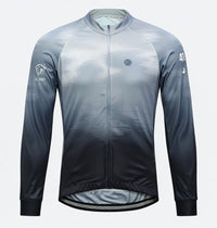 Playera de ciclismo Bicycle Line Cyclone negro y gris manga corta
