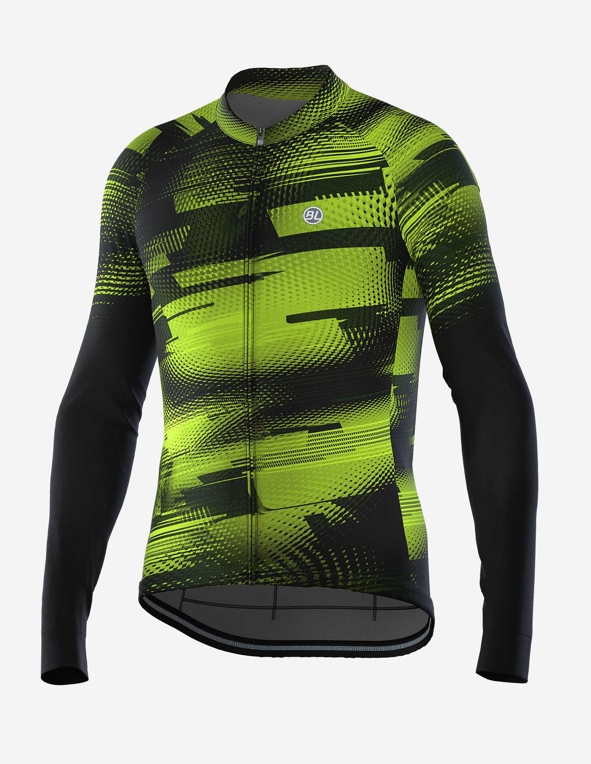 Playera de ciclismo Bicycle Line Gavia amarillo fluorescente manga larga