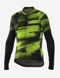 Playera de ciclismo Bicycle Line Gavia amarillo fluorescente manga larga