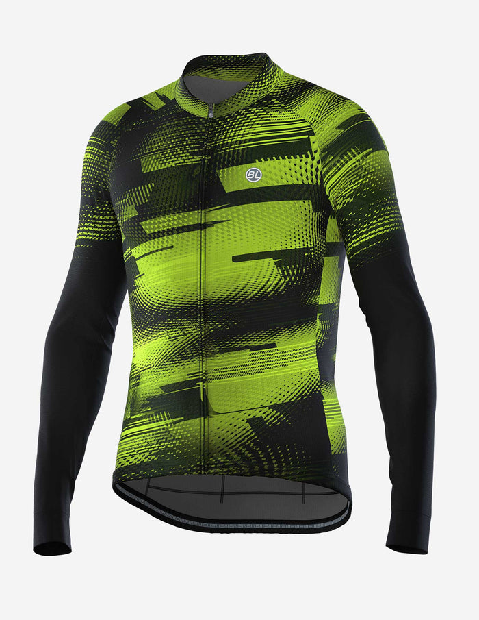 Playera de ciclismo Bicycle Line Gavia amarillo fluorescente manga larga