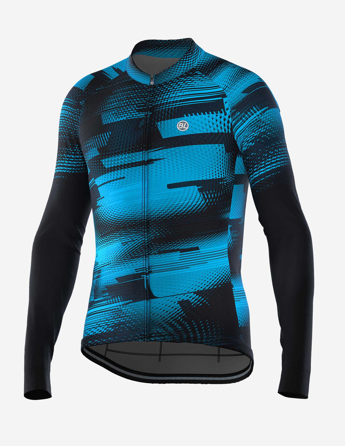 Playera de ciclismo Bicycle Line Gavia azul manga larga