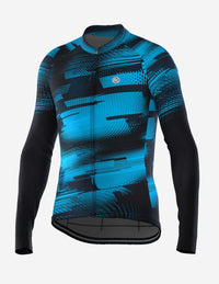 Playera de ciclismo Bicycle Line Gavia azul manga larga