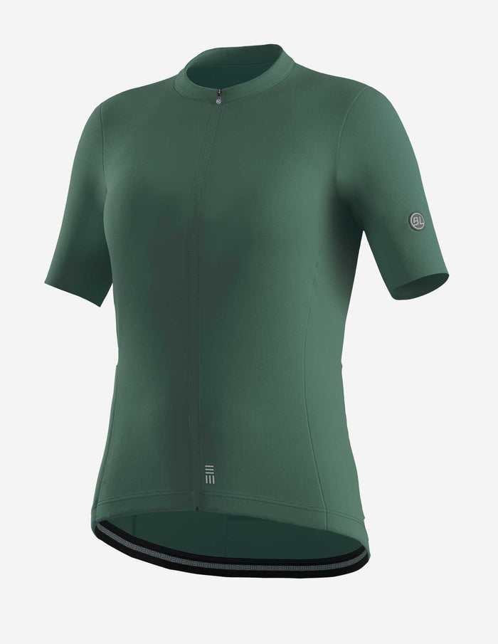 Playera de ciclismo Bicycle Line Ghiaia S3 para mujer verde bambú manga corta