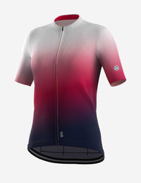 Playera de ciclismo Bicycle Line Padola para mujer rosa y azul manga corta