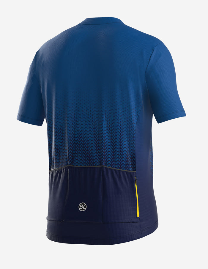 Vista trasera de jersey Bicycle Line Rayon S2 con cuatro bolsillos traseros