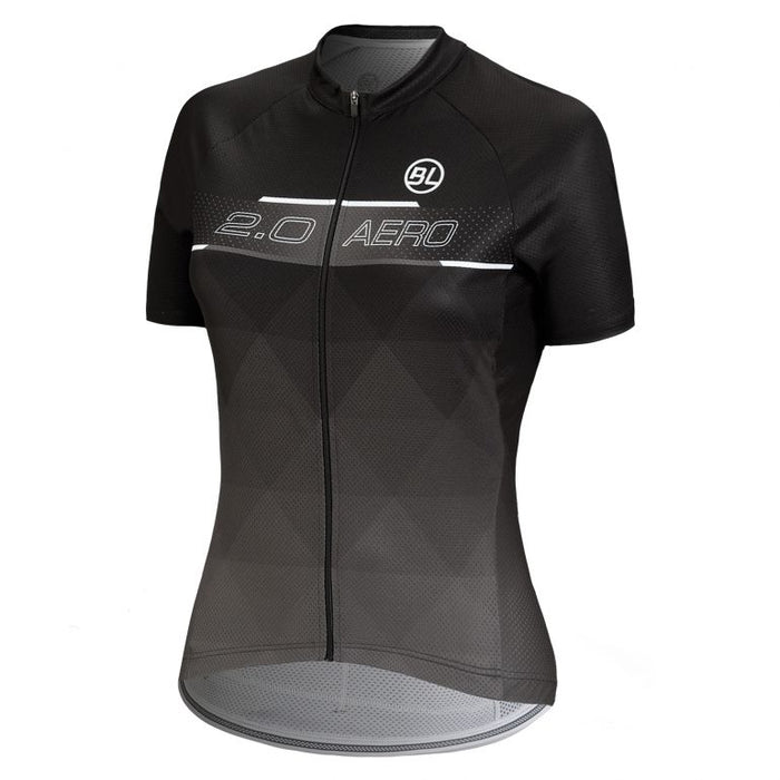 Playera de Ciclismo Bicycle Line Aero 2.0 para Mujer Negra Aerodinámica