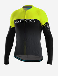 Playera de Ciclismo Bicycle Line Aero S2 Amarilla de Manga Larga para Ruta