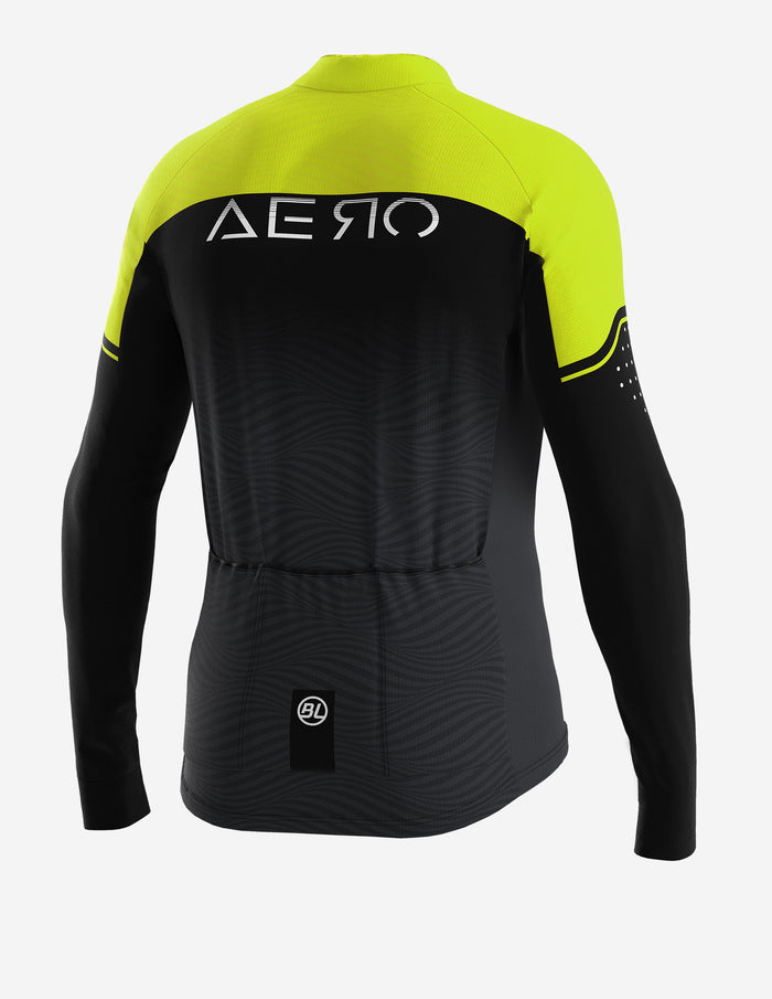 Vista trasera de la Playera de Ciclismo Bicycle Line Aero S2 Amarilla