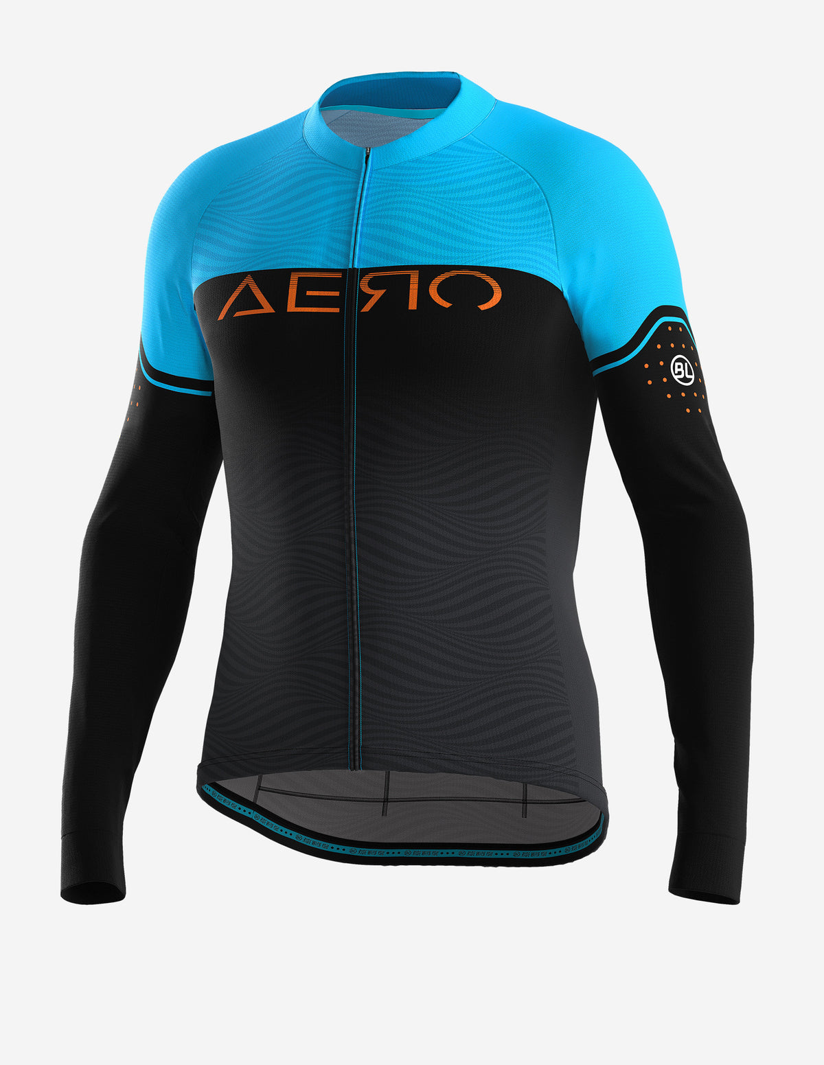 Playera de Ciclismo Bicycle Line Aero S2 Azul de Manga Larga para Ruta
