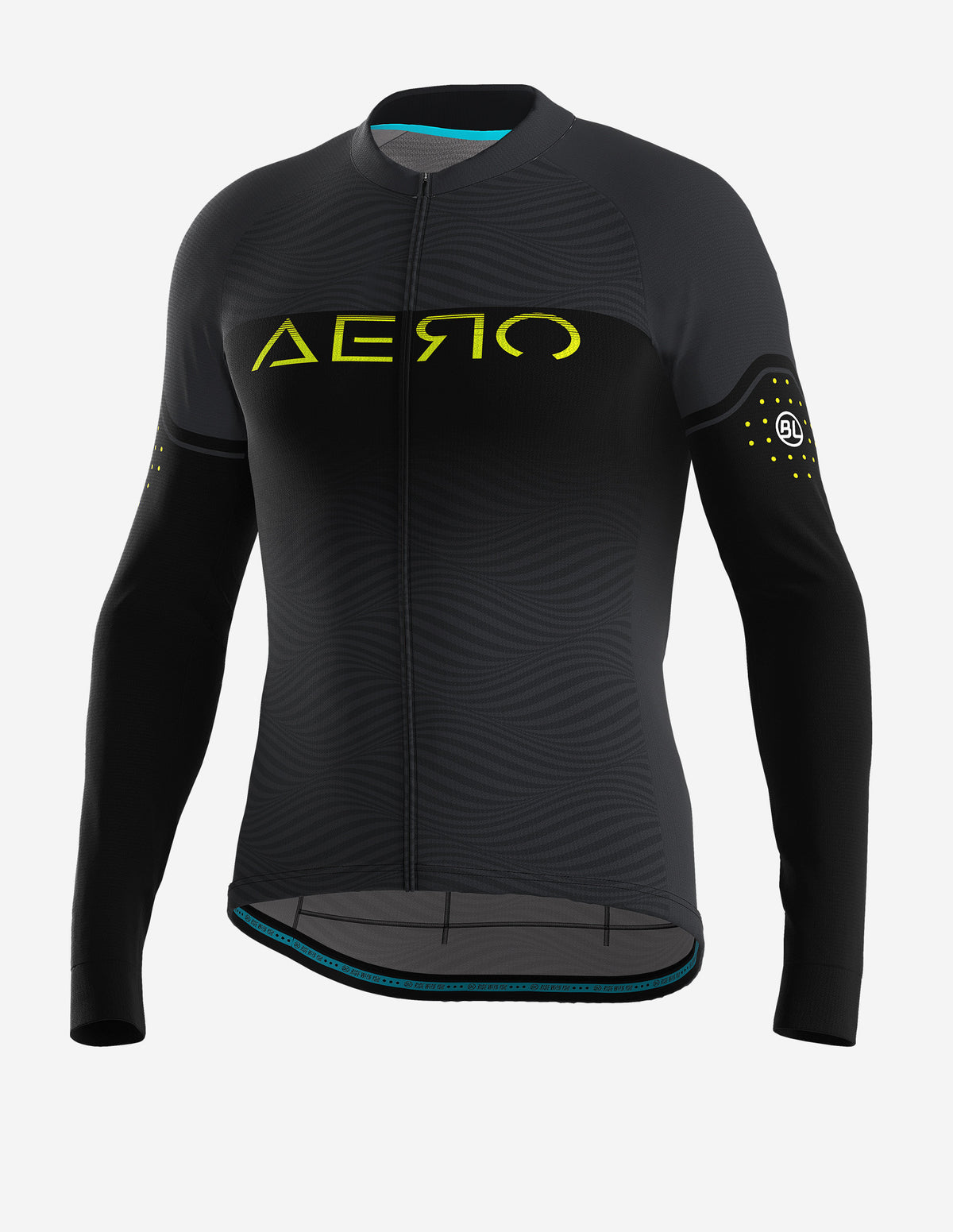 Playera de Ciclismo Bicycle Line Aero S2 Negra de Manga Larga para Ruta