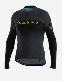 Playera de Ciclismo Bicycle Line Aero S2 Negra de Manga Larga para Ruta