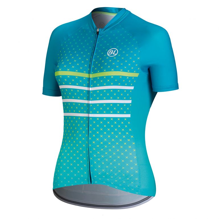 Playera de Ciclismo Bicycle Line Corona para Mujer Azul Transpirable