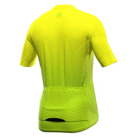 Vista trasera de la Playera de Ciclismo Bicycle Line Gast 1 Amarilla Fluor