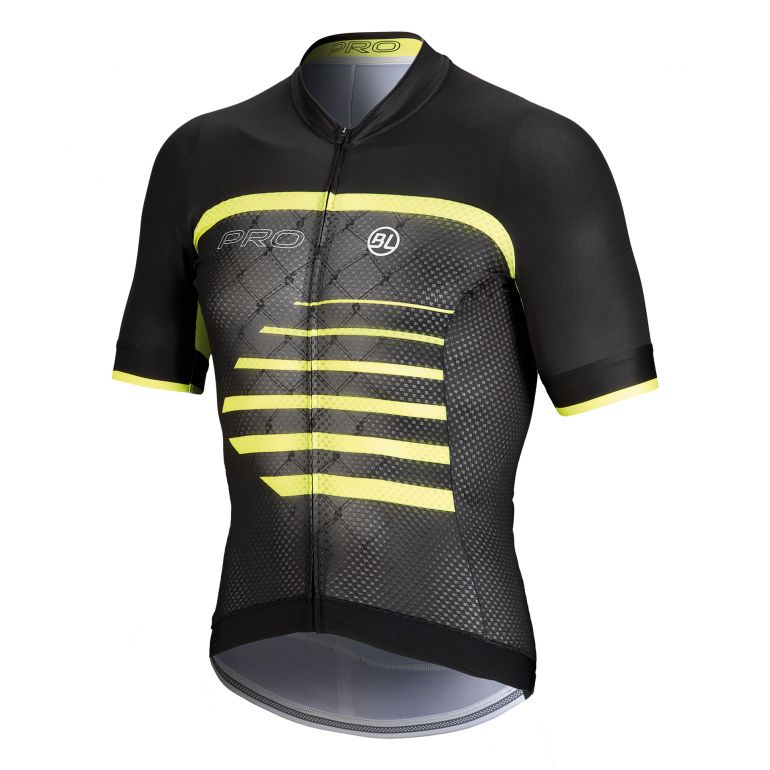 Playera de Ciclismo Bicycle Line Pro Negra y Amarilla para Ruta