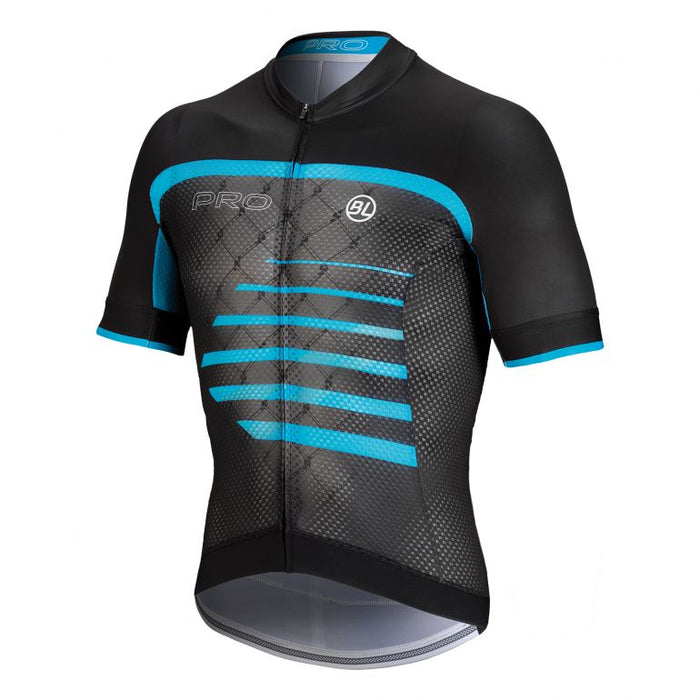Playera de Ciclismo Bicycle Line Pro Negra y Azul para Ruta