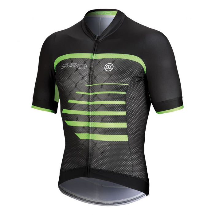 Playera de Ciclismo Bicycle Line Pro Negra y Verde para Ruta