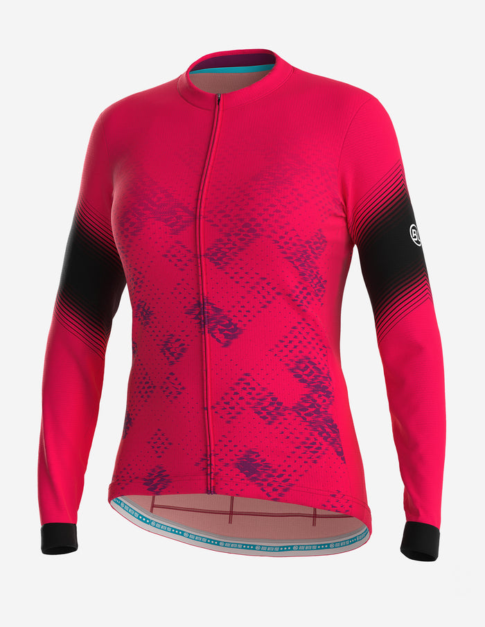 Playera de Ciclismo Bicycle Line Tracy S2 para Mujer Manga Larga Fucsia