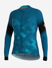 Playera de Ciclismo Bicycle Line Tracy S2 para Mujer Manga Larga Turquesa