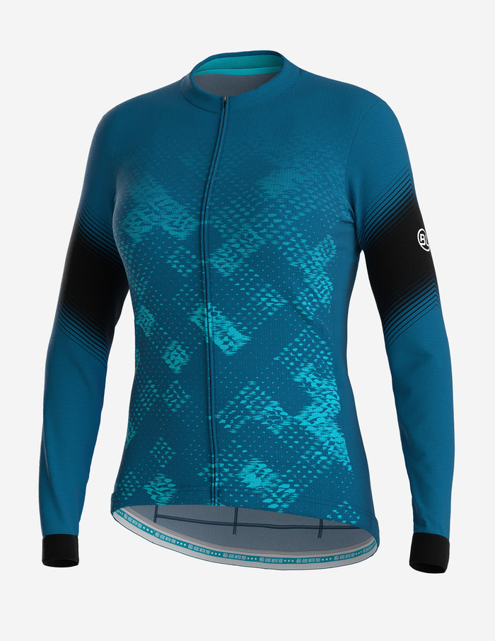 Playera de Ciclismo Bicycle Line Tracy S2 para Mujer Manga Larga Turquesa