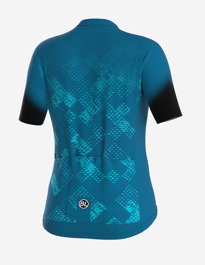 Vista trasera de la Playera de Ciclismo Bicycle Line Tracy S2 para Mujer Turquesa