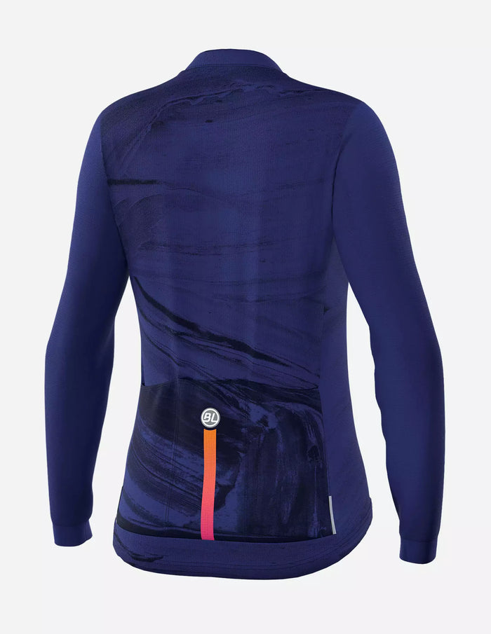 Vista trasera de la Playera de Ciclismo Bicycle Line Tracy S4 para Mujer Azul