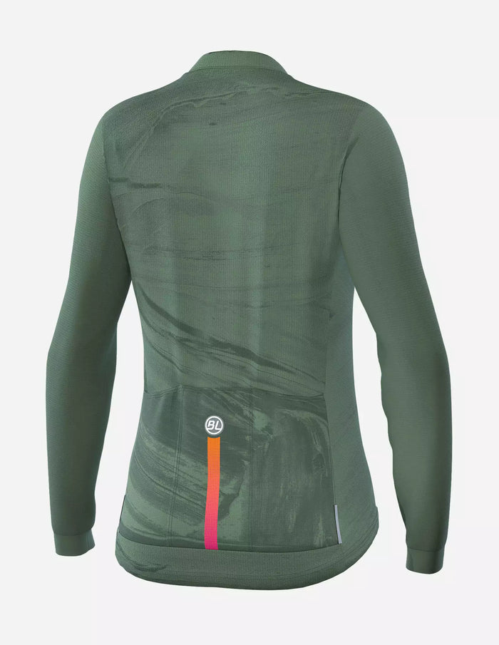 Vista trasera de la Playera de Ciclismo Bicycle Line Tracy S4 para Mujer Verde