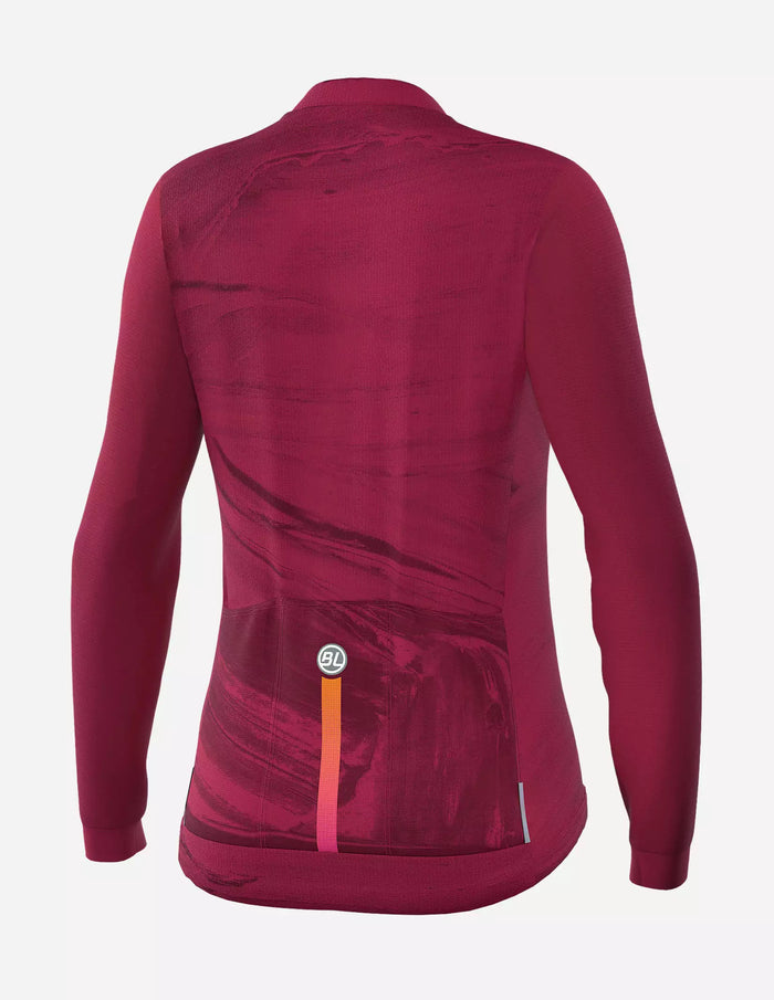Vista trasera de la Playera de Ciclismo Bicycle Line Tracy S4 para Mujer Color Vino