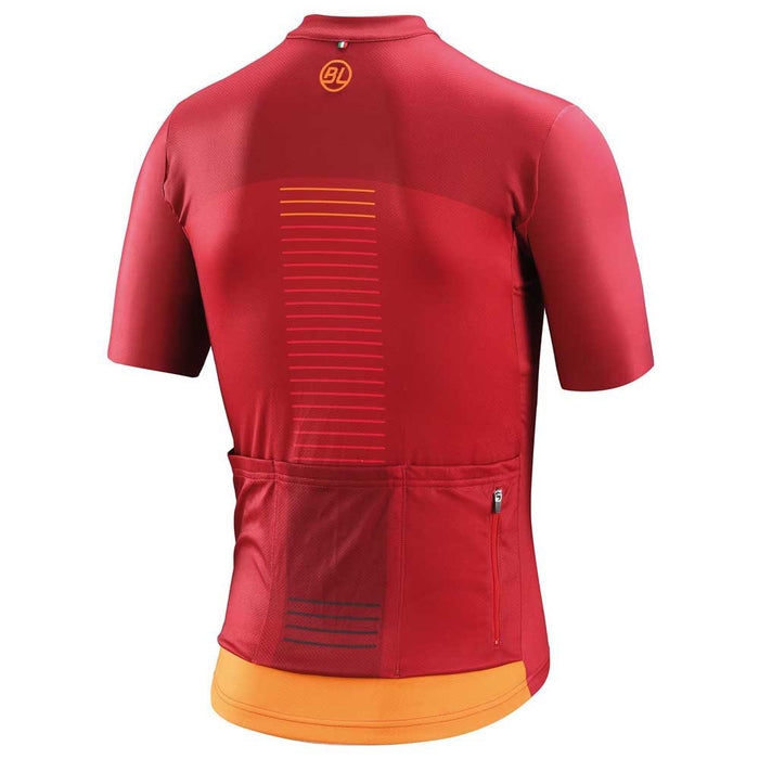 Vista trasera de la Playera de Ciclismo Bicycle Line Tre Valli Lana Roja